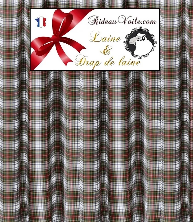 Tissu drap de Laine ameublement tartan tapisserie carreaux écossais mètre rideau