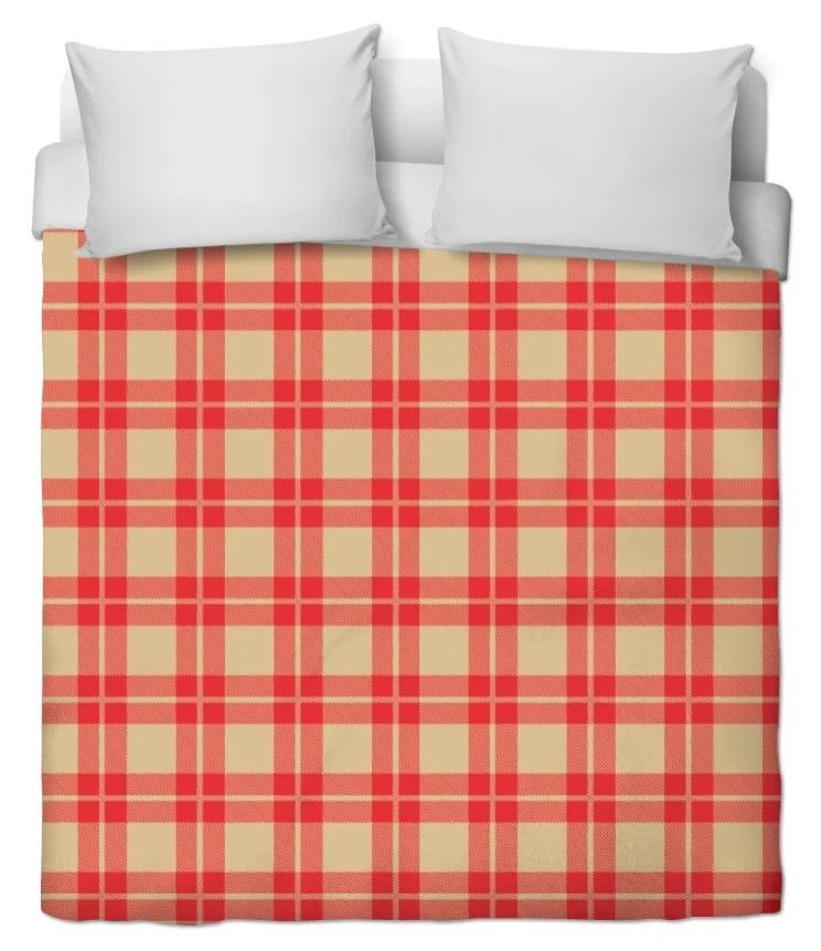 Tartan écossais tissu ameublement motif carreaux rouge au mètre rideau tapisserie
