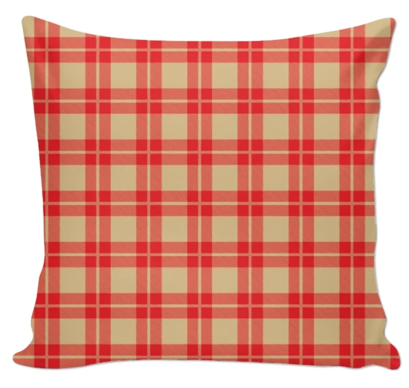 Tartan écossais tissu ameublement motif carreaux rouge au mètre rideau tapisserie