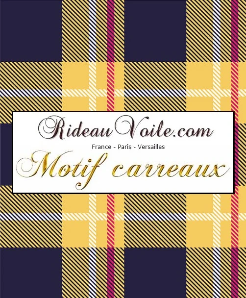 Tartan écossais tissu motif imprimé carreaux jaune bleu rayé au mètre rideau tapisserie