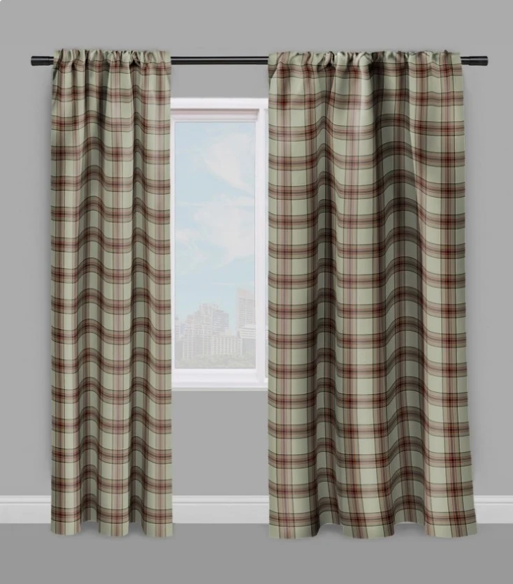 Tissu ameublement motif écossais tartan carreaux au mètre rideau tapisserie siège