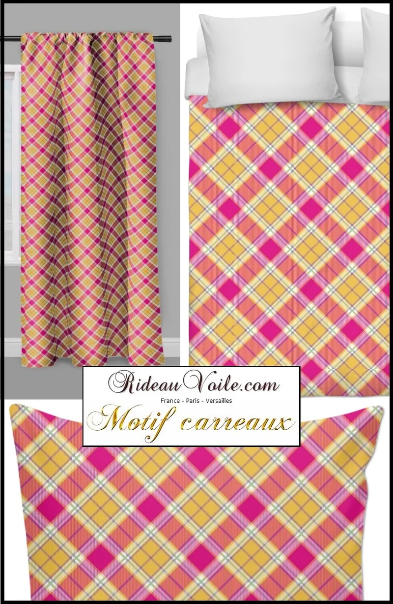 Tissu motif écossais tartan carreaux au mètre rideau tapisserie
