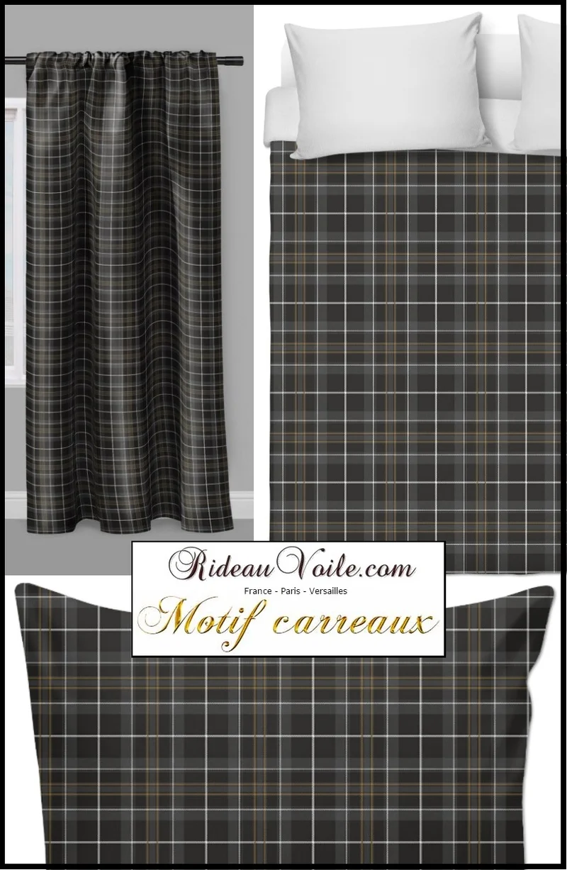 Boutique tissu ameublement motif écossais tartan carreaux au mètre rideau tapisserie