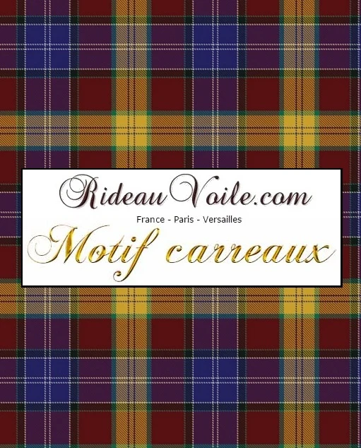 Rideauvoile.com Tissu motif écossais tartan carreaux au mètre rideau tapisserie voilage