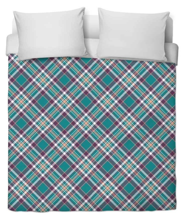 Tissu argyle ameublement motif tartan carreaux bleu mètre rideau tapisserie voilage