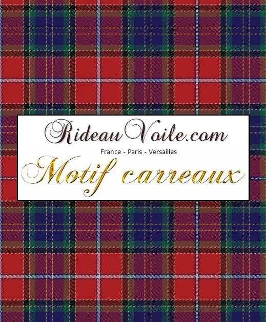 Tissu ameublement motif écossais tartan carreaux au mètre rideau tapisserie voilage