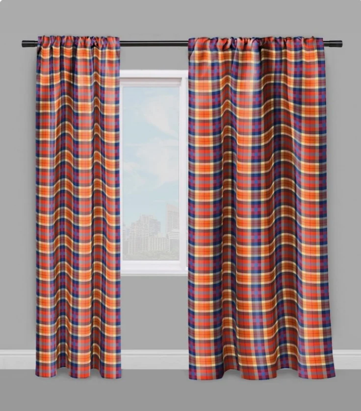 Tissu ameublement motif écossais tartan carreaux Madras au mètre rideau tapisserie siège