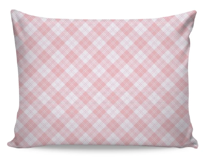 Tissu ameublement motif tartan carreaux au mètre rideau tapisserie rose layette