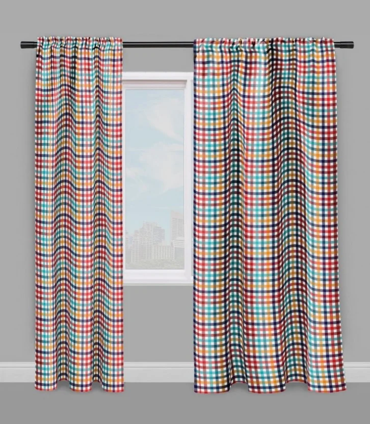 Tissu ameublement rayés carreaux lignes mètre rideau tapisserie voilage occultant déco