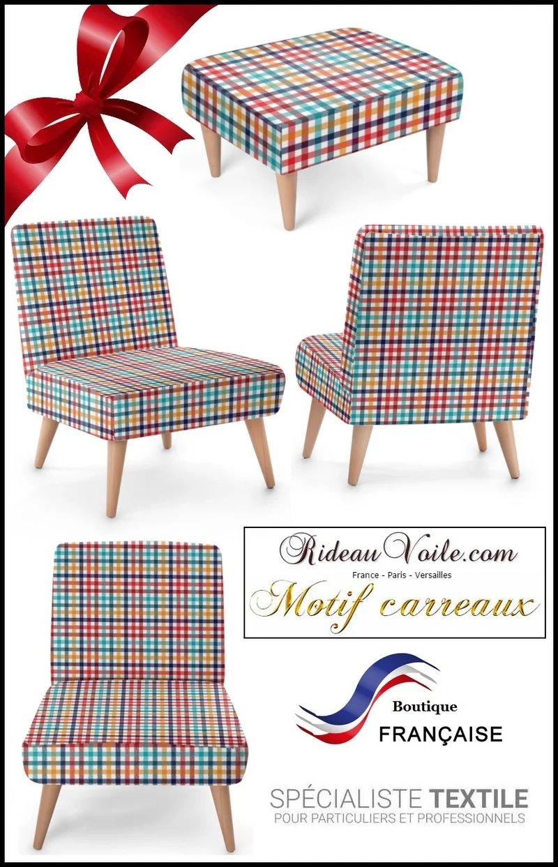 Tissu ameublement rayés carreaux lignes mètre rideau tapisserie voilage occultant déco