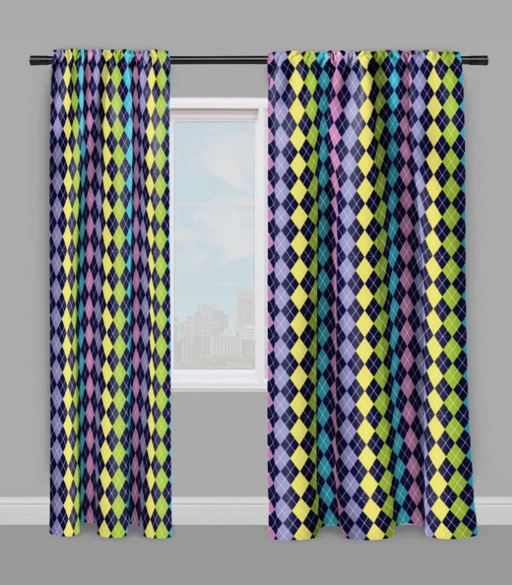 Rideauvoile.com Motifs carreaux Argyle boutique Tissu ameublement mètre rideau