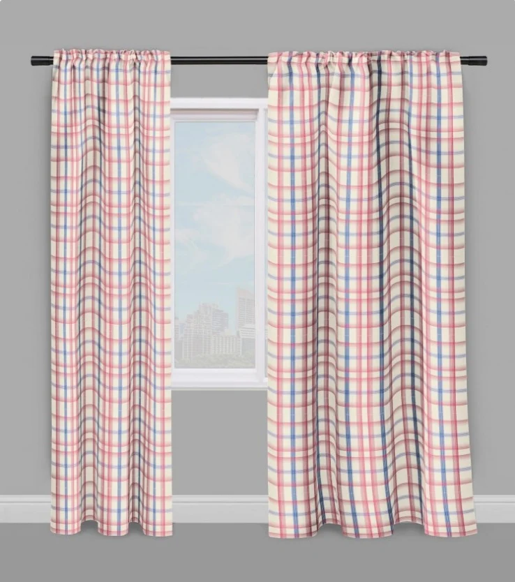 Motifs carreaux rayés lignes Tissu ameublement au mètre rideau tapisserie voilage