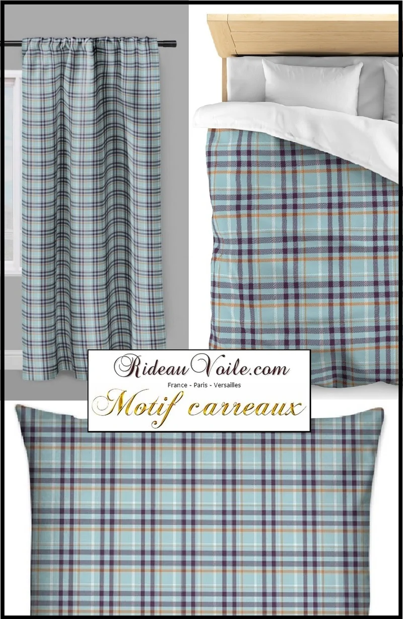 Boutique tissus carreaux ameublement mètre rideau couette tapisserie sièges voilage