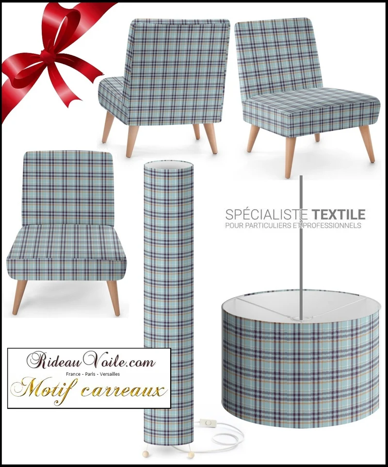 Boutique tissus carreaux ameublement mètre rideau couette tapisserie sièges voilage