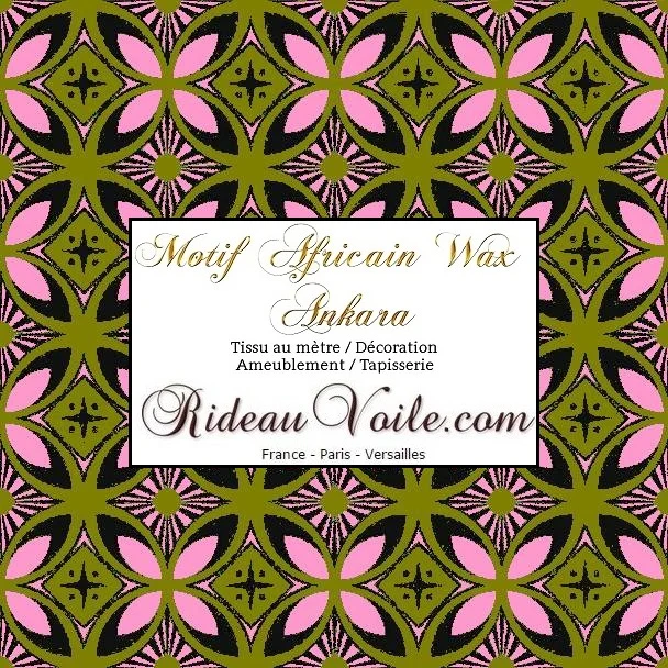 Tissu ameublement motif Africain Ankara Wax au mètre rideau couette tapisserie siège