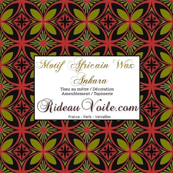Tissu motif imprimé Africain Ankara Wax au mètre rideau housse de couette tapisserie siège