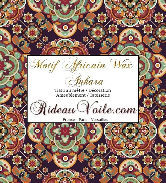 Tissu ameublement motif Africain Ankara Wax au mètre rideau couette