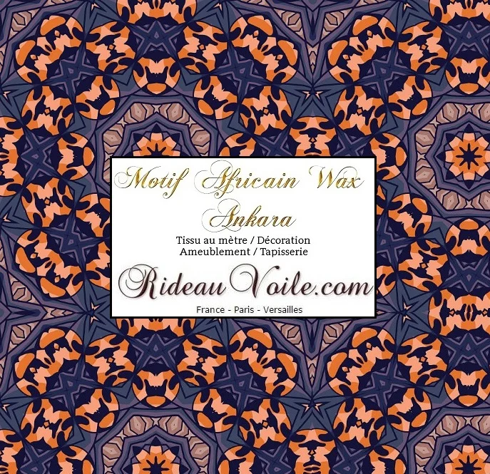 Tissu ameublement imprimé motif Africain Ankara pagne Wax au mètre rideau tapisserie
