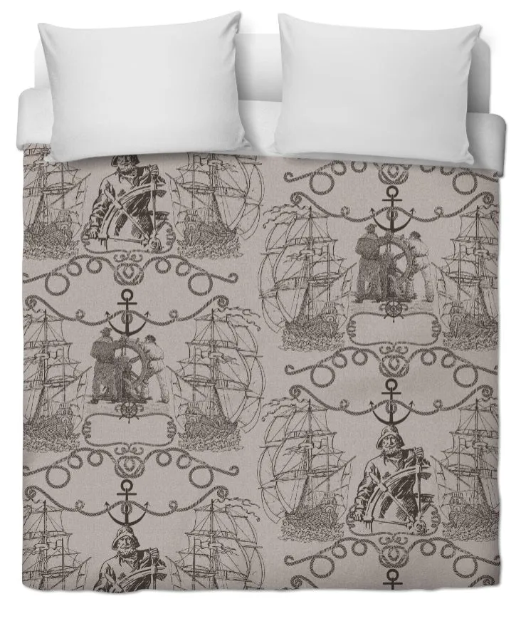 Boutique tissu ameublement rétro bateau Marin mètre marron rideau voilage ignifugé