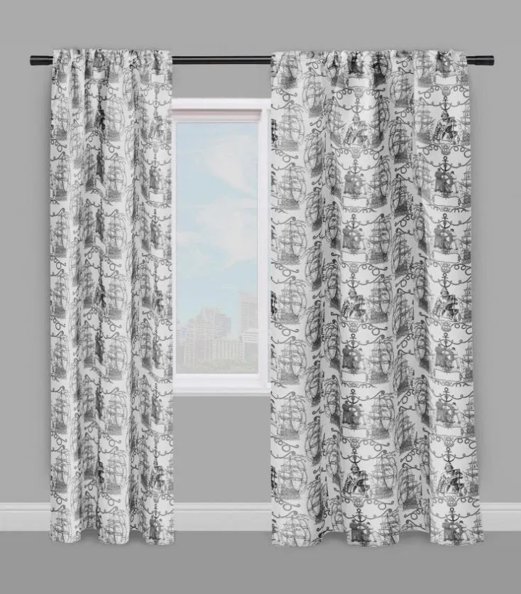Tissu ameublement motif bateau style Marin mètre rideau Maritime Stoffe für Meer