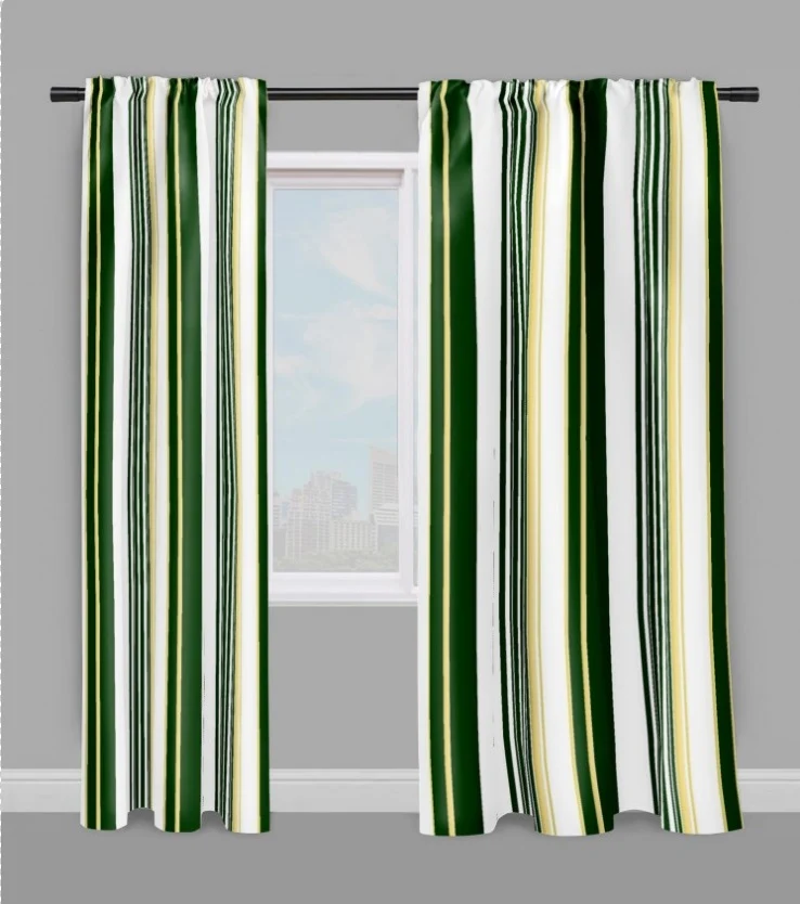 Tissu ameublement motif rayures jaune mètre rideau rayé ligne verticale voilage
