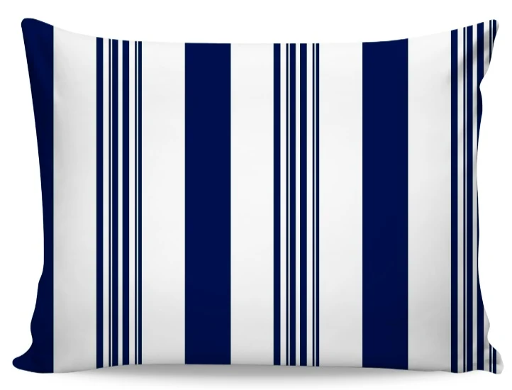 Tissu motif à rayures au mètre rideau rayé à ligne verticale coton lin bleu