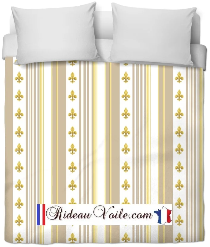 Tissu Style Empire Fleur de Lys Or mètre rideau beige полосатая ткань для штор