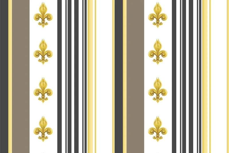 Tissu fleur de lys Striped curtain fabric upholstery tapestry. gestreift Ridden Riddoen Stoff