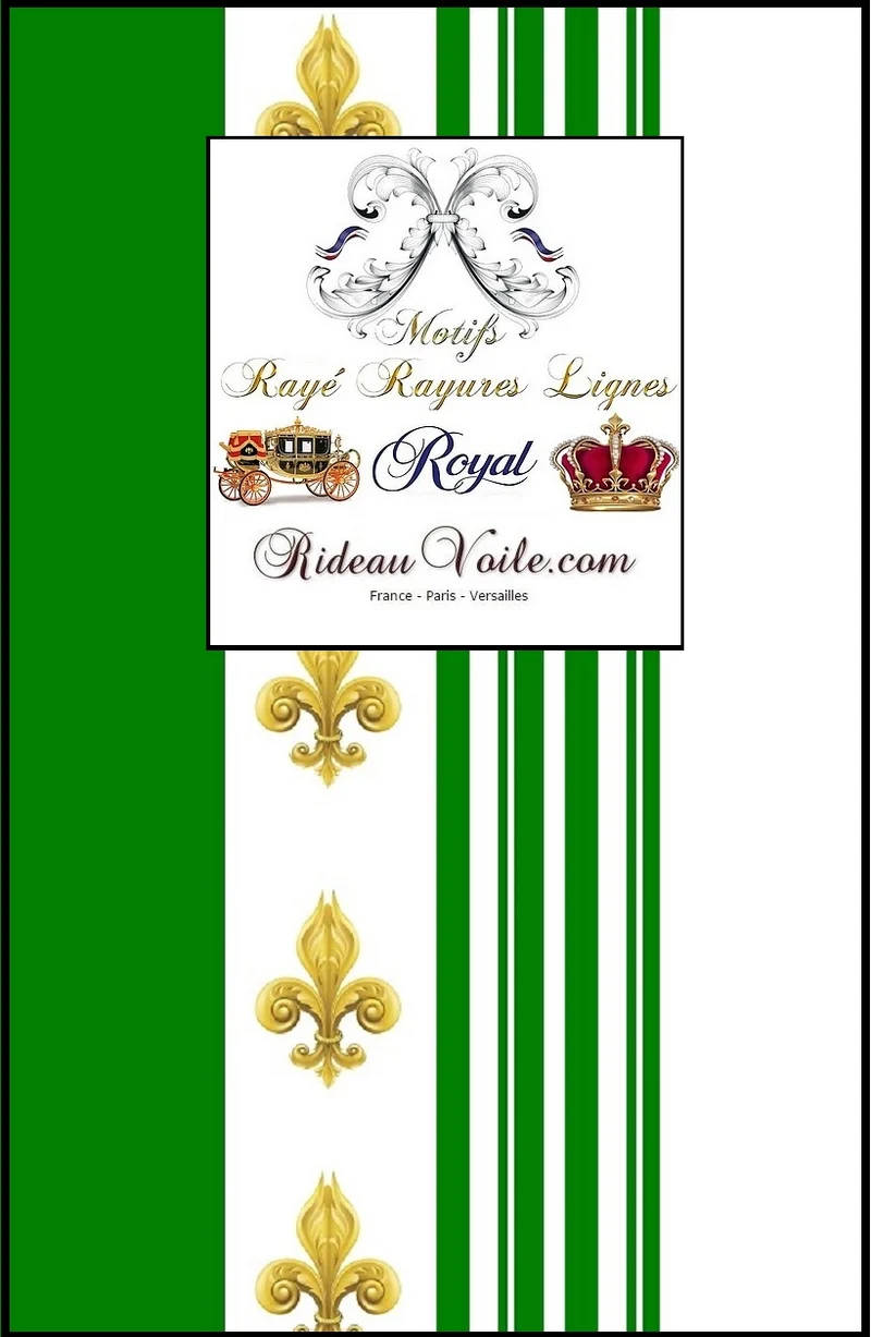 Tissu ameublement imprimé rayures ligne vert mètre rideau voilage striped fabrics rayé