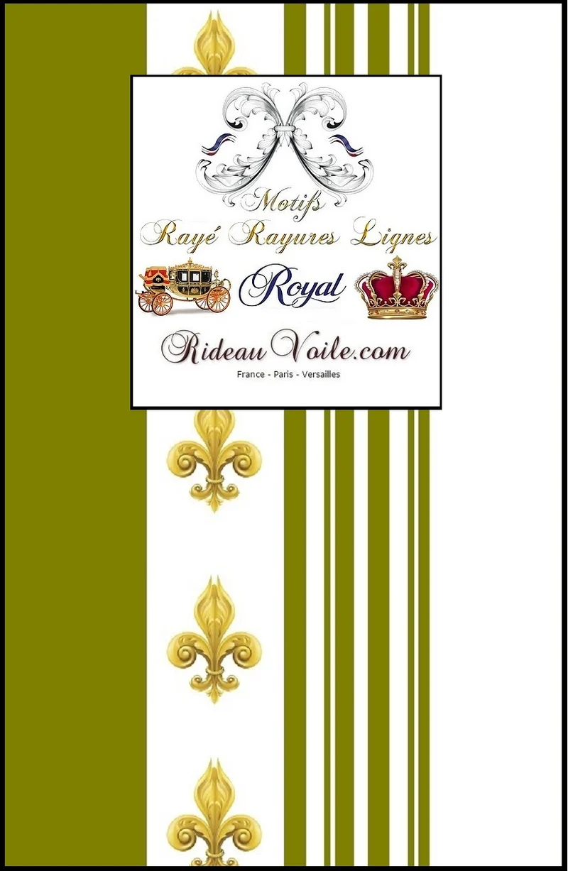 Tissu ameublement Style Empire motif rayures vert mètre rideau rayé occultant ignifugé