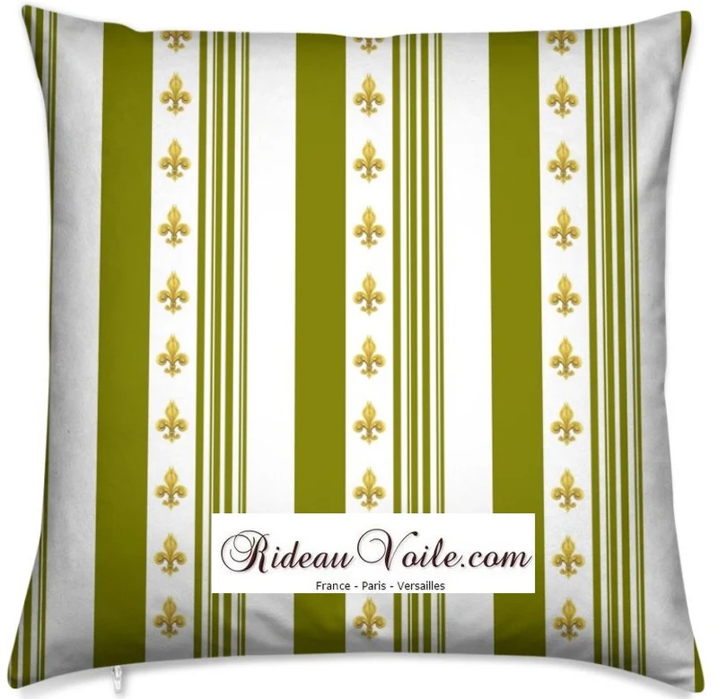 Tissu ameublement Style Empire motif rayures vert mètre rideau rayé occultant ignifugé