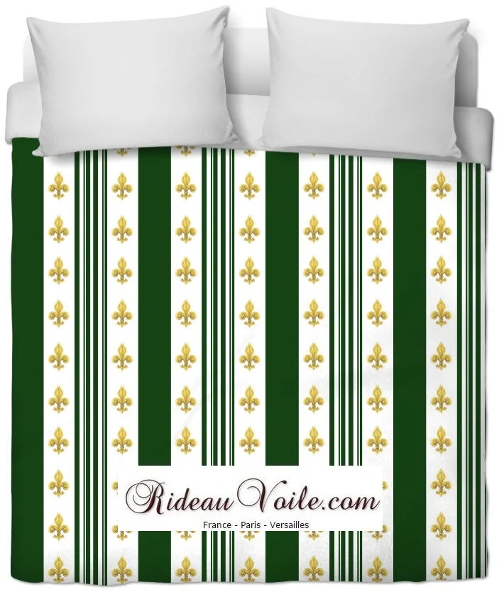 Tissu Style Empire motif rayures vert au mètre rideau voilage Raidallinen verhokangas