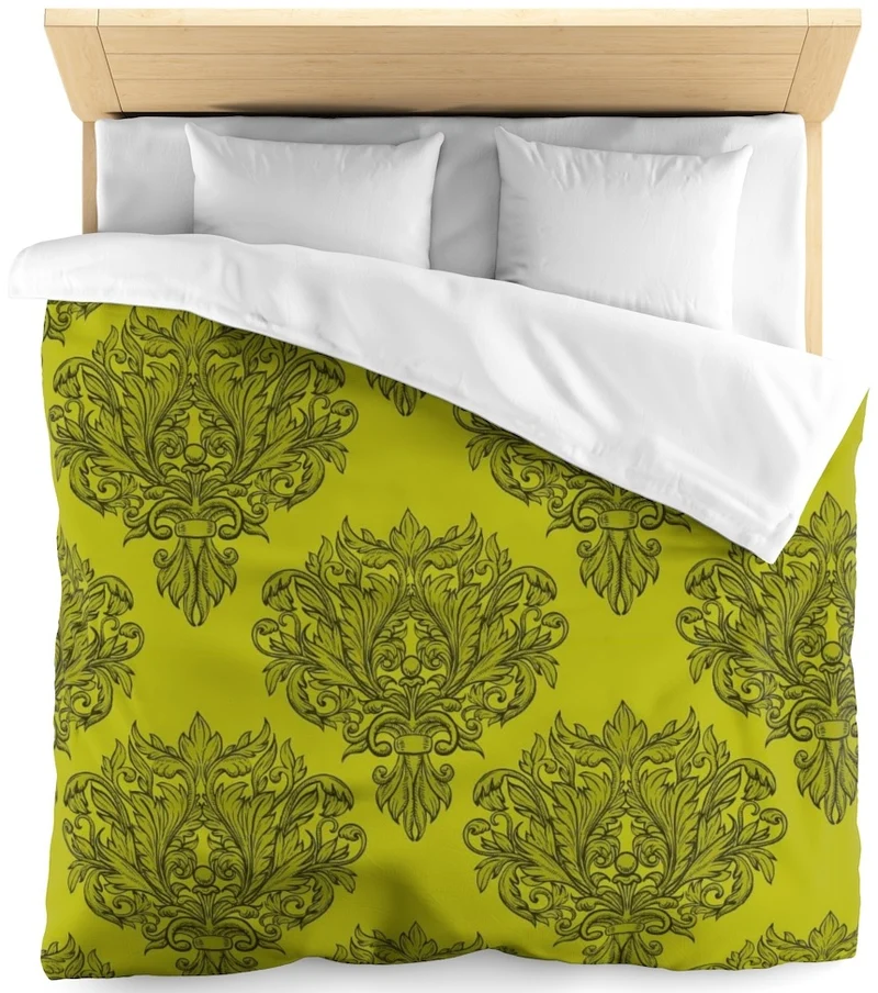 Tissu au mètre ameublement rideau couette coussin vert Empire Baroque Victorien