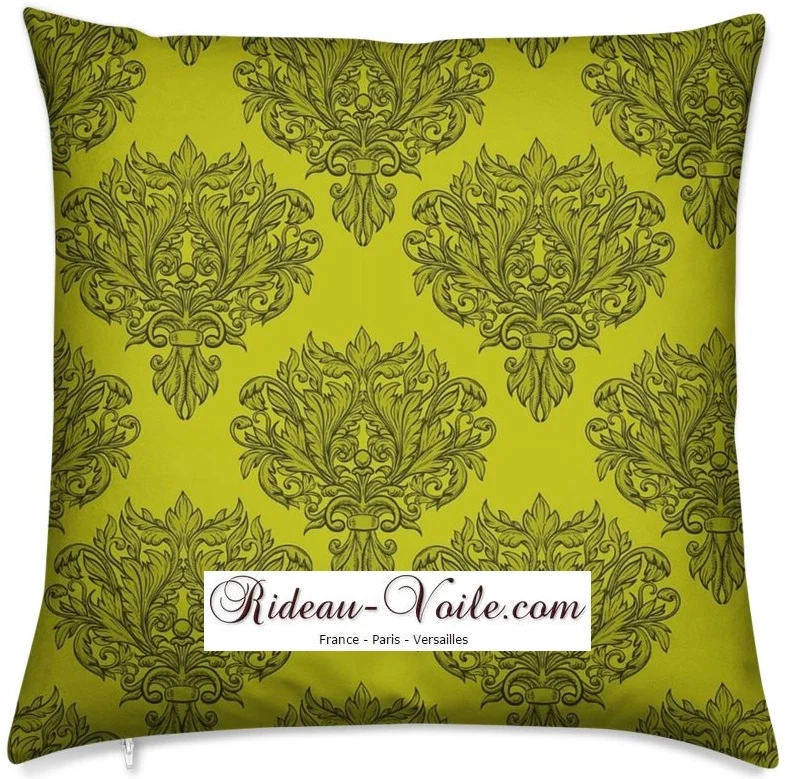 Tissu au mètre ameublement rideau couette coussin vert Empire Baroque Victorien