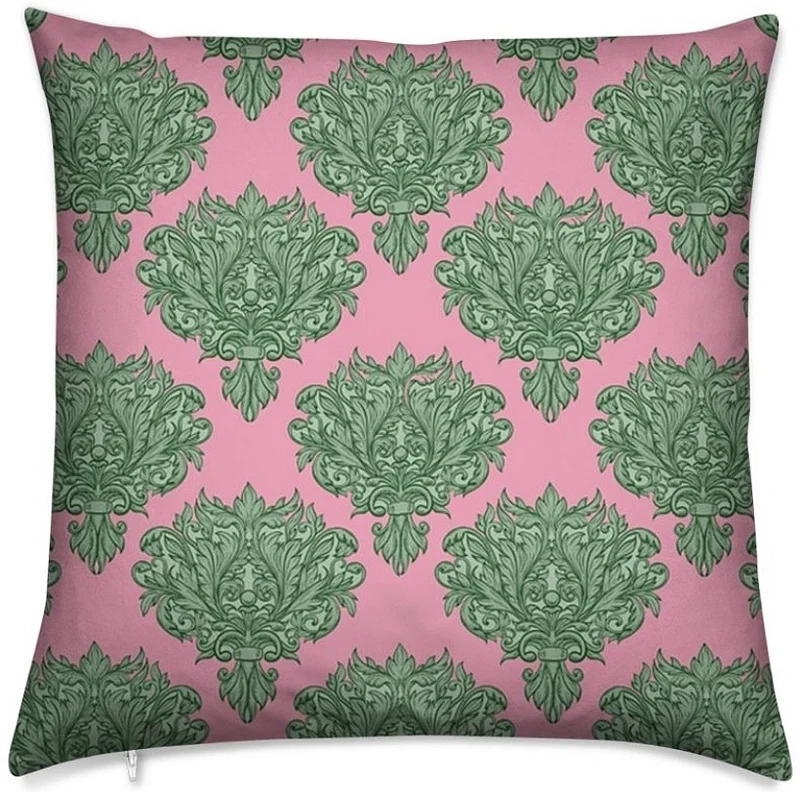 Tissu au mètre fleur fleuri rideau couette coussin imprimé Empire Baroque vert