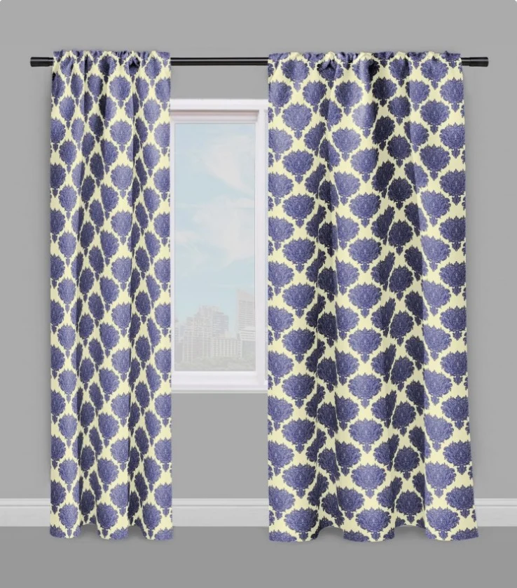 Tissu ameublement mètre fleur rideau couette Empire Baroque ignifugé occultant