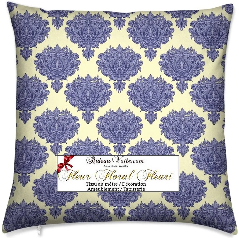 Tissu ameublement mètre fleur rideau couette Empire Baroque ignifugé occultant