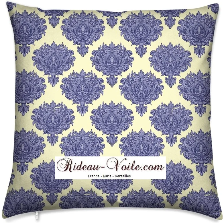 Tissu victorien mètre jaune fleur rideau occultant couette style Empire Baroque bleu