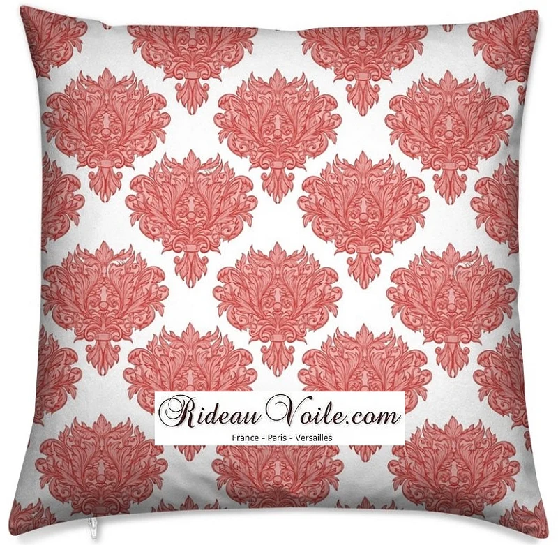 Tissu ameublement mètre fleurs fleuris rideau couette Empire Baroque orange