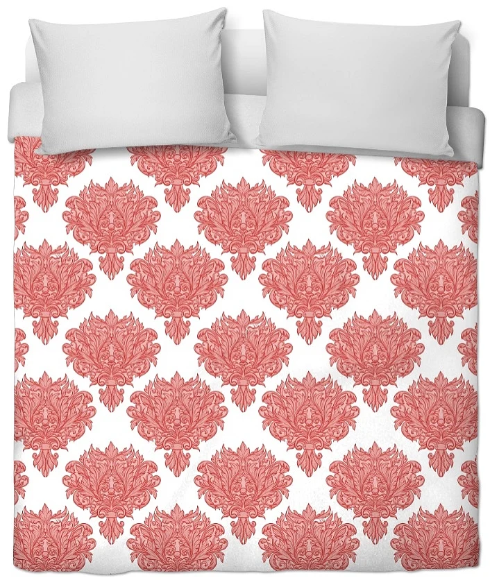 Tissu ameublement mètre fleurs fleuris rideau couette Empire Baroque orange