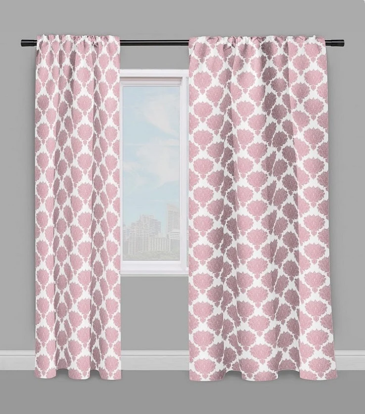 Tissu ameublement mètre fleurs fleuri rideau couette voilage Baroque rose clair