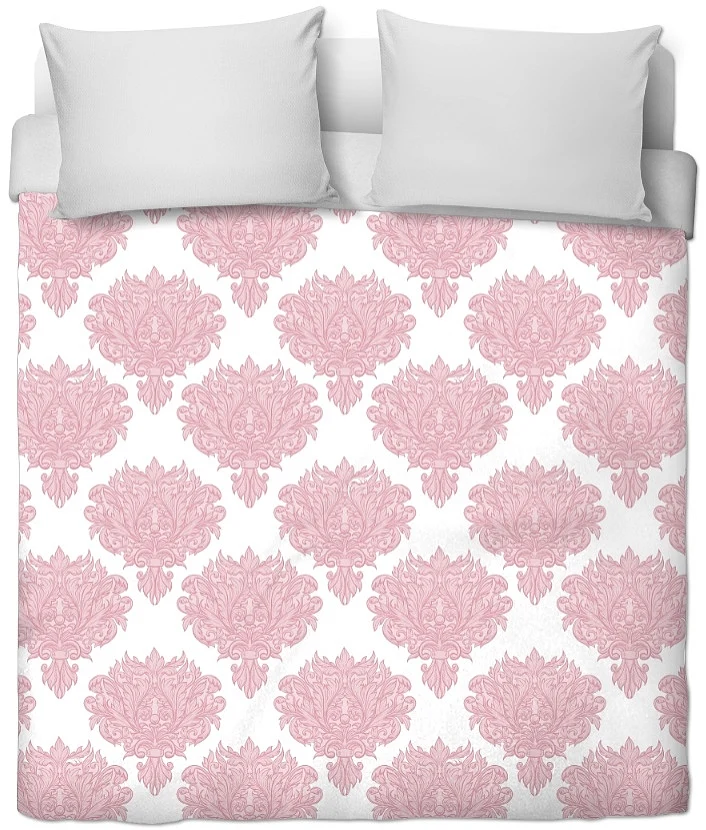 Tissu ameublement mètre fleurs fleuri rideau couette voilage Baroque rose clair