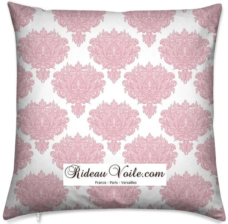 Tissu ameublement mètre fleurs fleuri rideau couette voilage Baroque rose clair