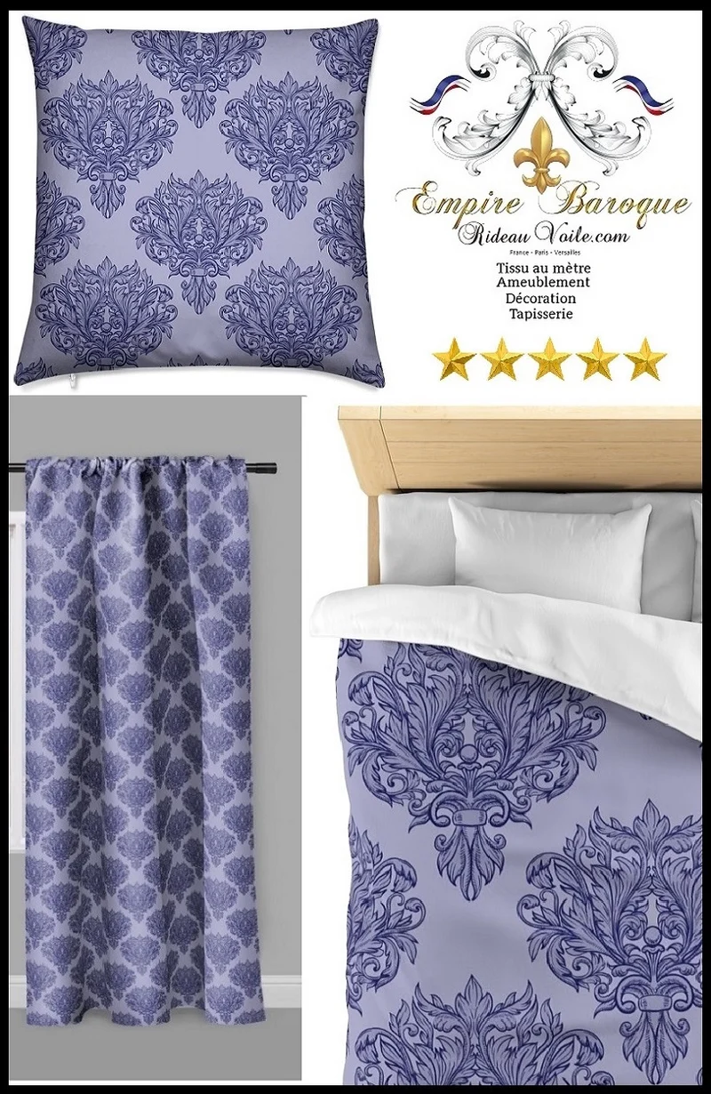 Tissu jacquard ameublement rideau velours Baroque mètre motif fleur Tessuto motivi floreali