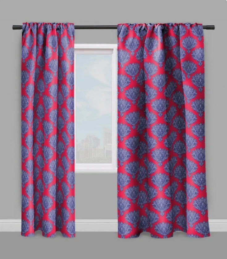Boutique tissu ameublement au mètre plantes rideau Empire Baroque motif fleurs