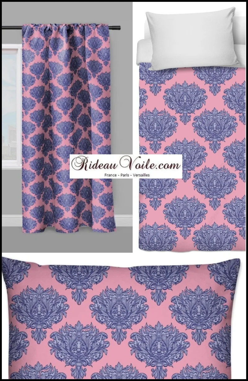 Tissu ameublement rideau couette style Baroque mètre fleurs Stof met bloemmotief