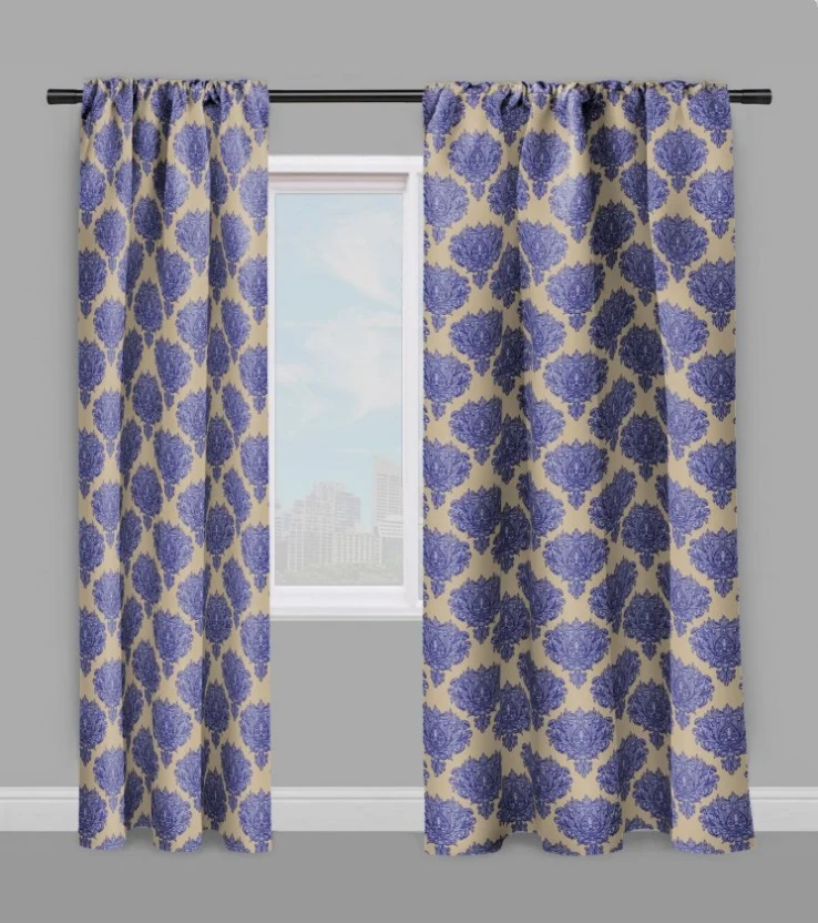 Tissu ameublement tapisserie brun décoration Empire Damask Baroque au mètre