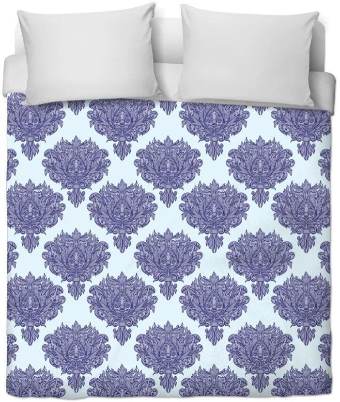 Tissu fleuri ameublement décoration Baroque fleurs plantes au mètre bleu rideau