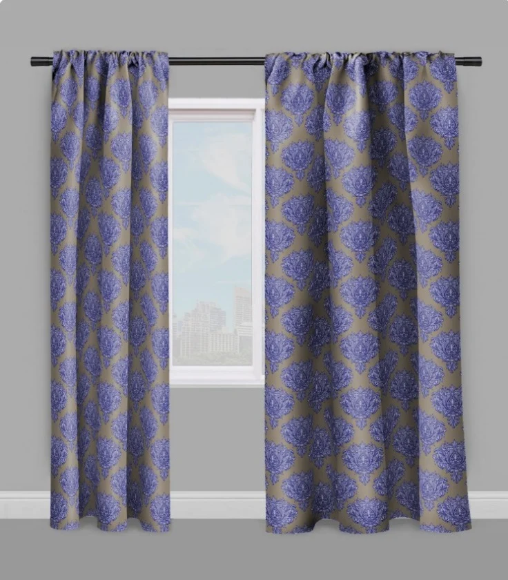 Tissu ameublement imprimé plantes fleurs style Baroque Empire mètre rideau couette