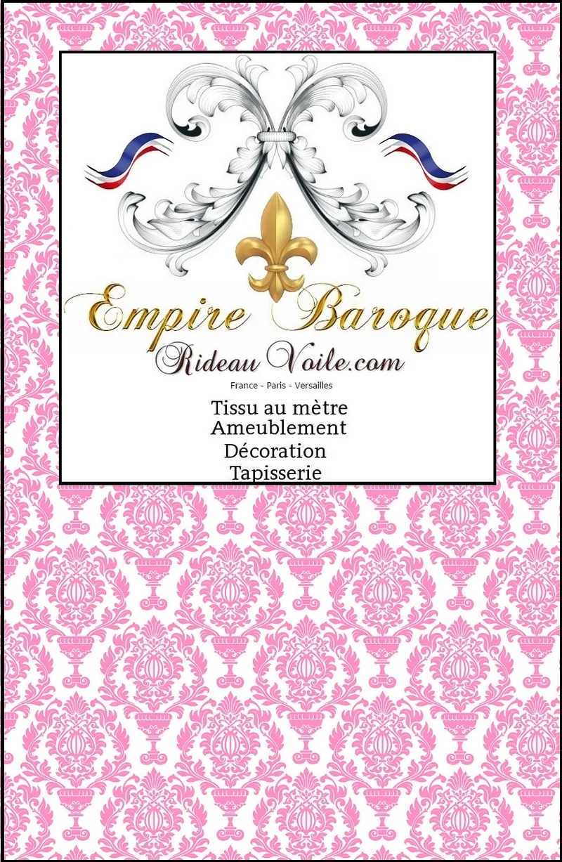 Tissu rose ameublement damassé motif Baroque fleurs mètre rideau tapisserie siège